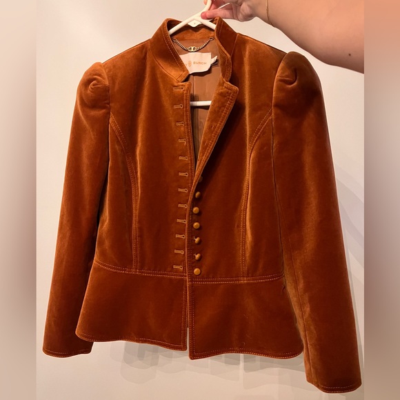 Tory Burch Velvet Button-up Blazer - Picture 5 of 11